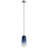 1 - Light 6"w Nickel Modern Bell Pendant Light With Blue Glass For Dining Room Or Kitchen Island-67799084