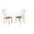  5-Piece Solid Wood Rectangle Extendable Dining Set In Cream & Brown With Gear Driven 18" Takeout Leaf (seats 4-6 people)-1096473293-1096473294-1096473295
