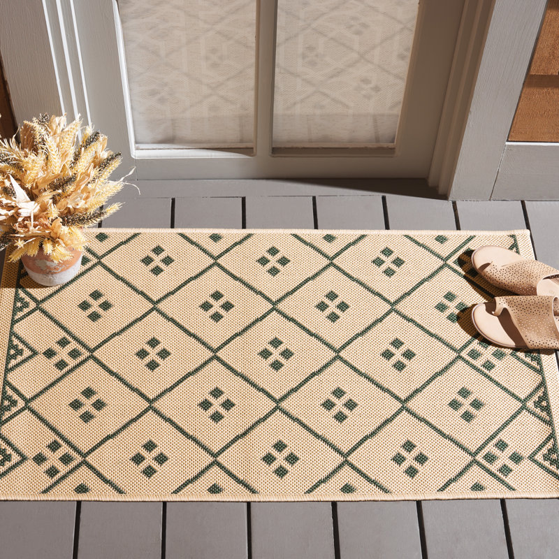 Courtyard Performance Geometric Indoor/Outdoor Area Rug, Rectangle 2' x 3'7"
