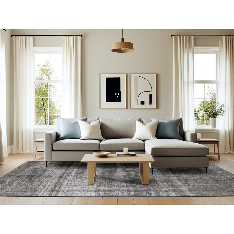 Tapis noir Iseminger, Rectangle 6 pi x 9 pi