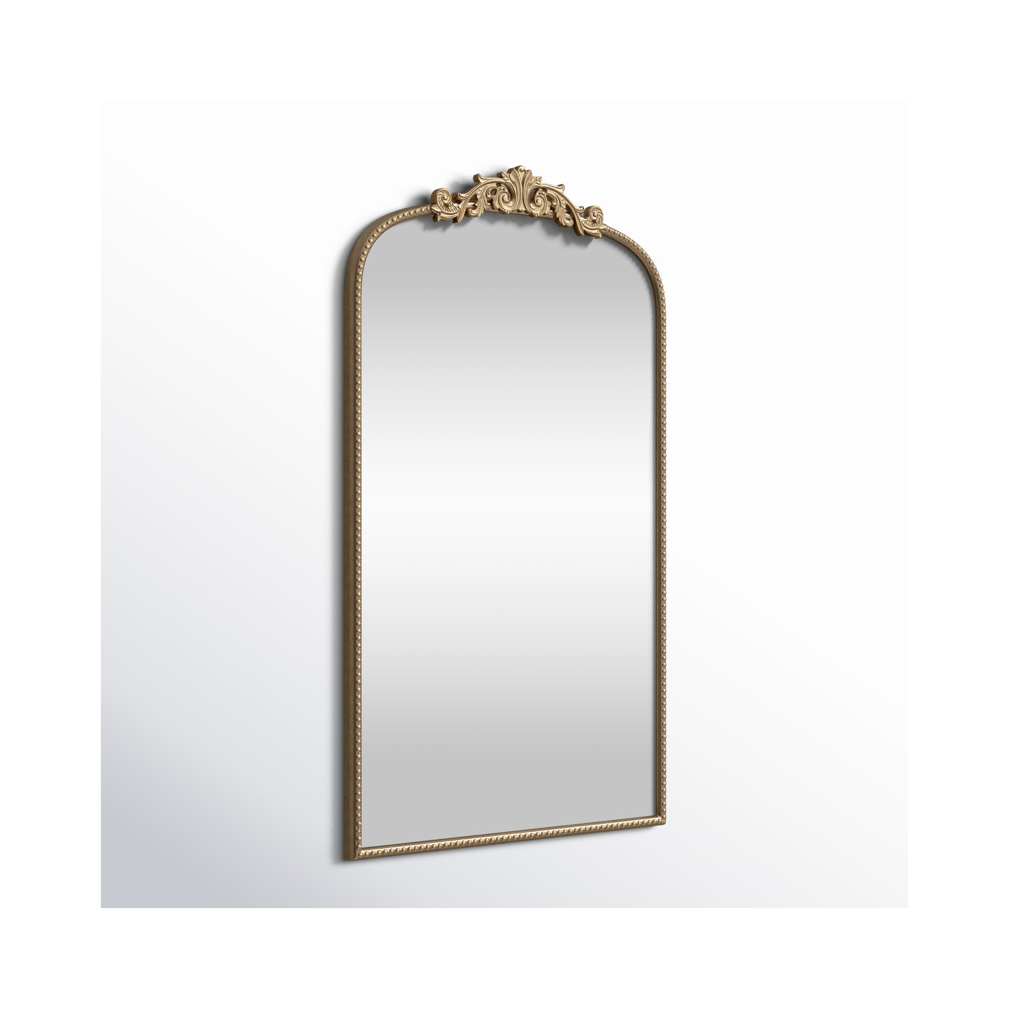 Emmeline Metal Arch Mirror, Gold, 42" x 24"