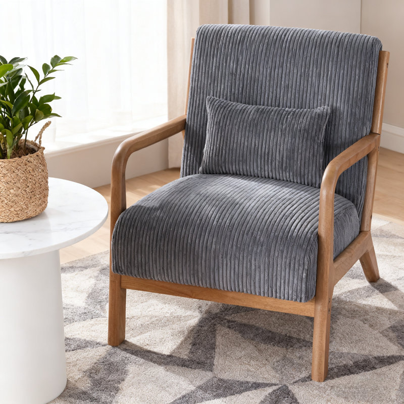 Chaise longue en bois, Gris, Naturel