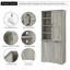 Armoire de rangement Manolica avec portes et tiroirs, panier à linge inclinable, plusieurs espaces de rangement, style autoportant, tablette ouverte, tablette réglable-94507885