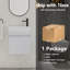 Meuble-lavabo mural 18 po avec lavabo en résine blanche et porte d'armoire à fermeture en douceur 18 po-626090396