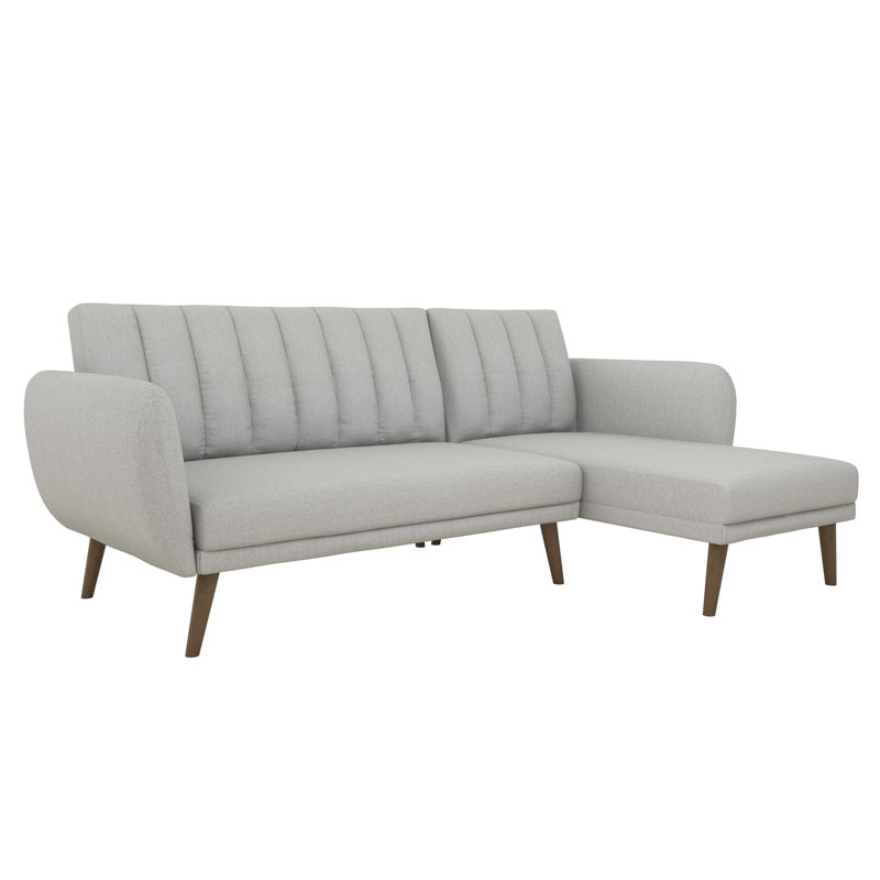 Halmstad 3 Seater Linen Blend Sleeper, Light Grey Linen Blend