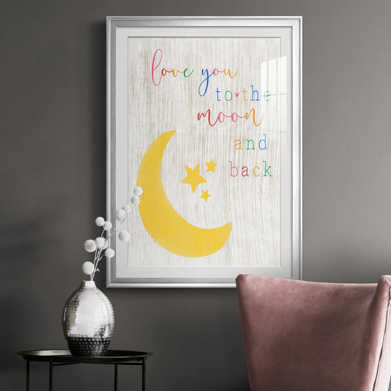 To To Moon and Back, reproduction encadrée de qualité supérieure - prête à être accrochée, H 30,5 po x l 42,5 po x P 1,5 po
