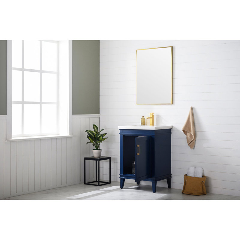 Ensemble de meuble-lavabo simple 24 po Arzola, Bleu