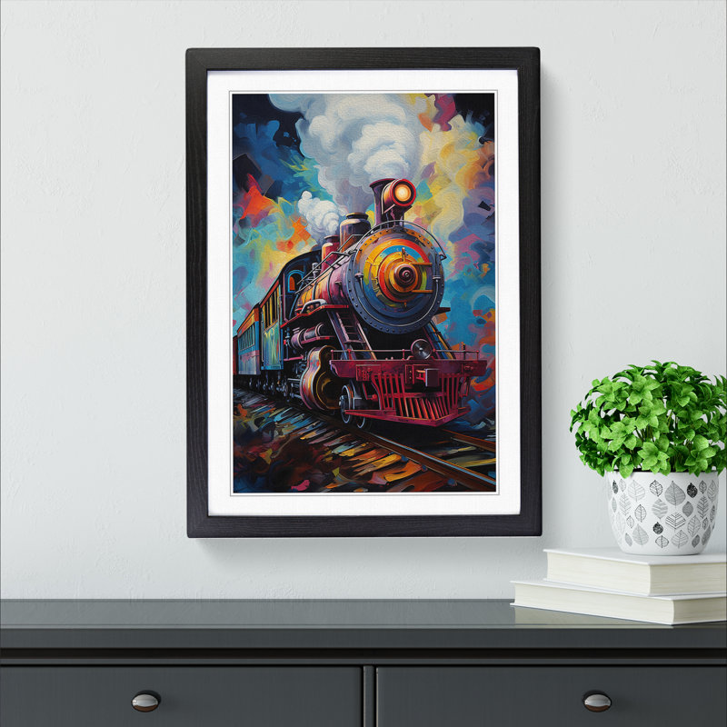 Train Informel No.2 - Framed Print, 46cm H x 34cm W x 2cm D, Black 