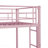 Metal Bunk Bed Pink Twin Over Twin-1134713192