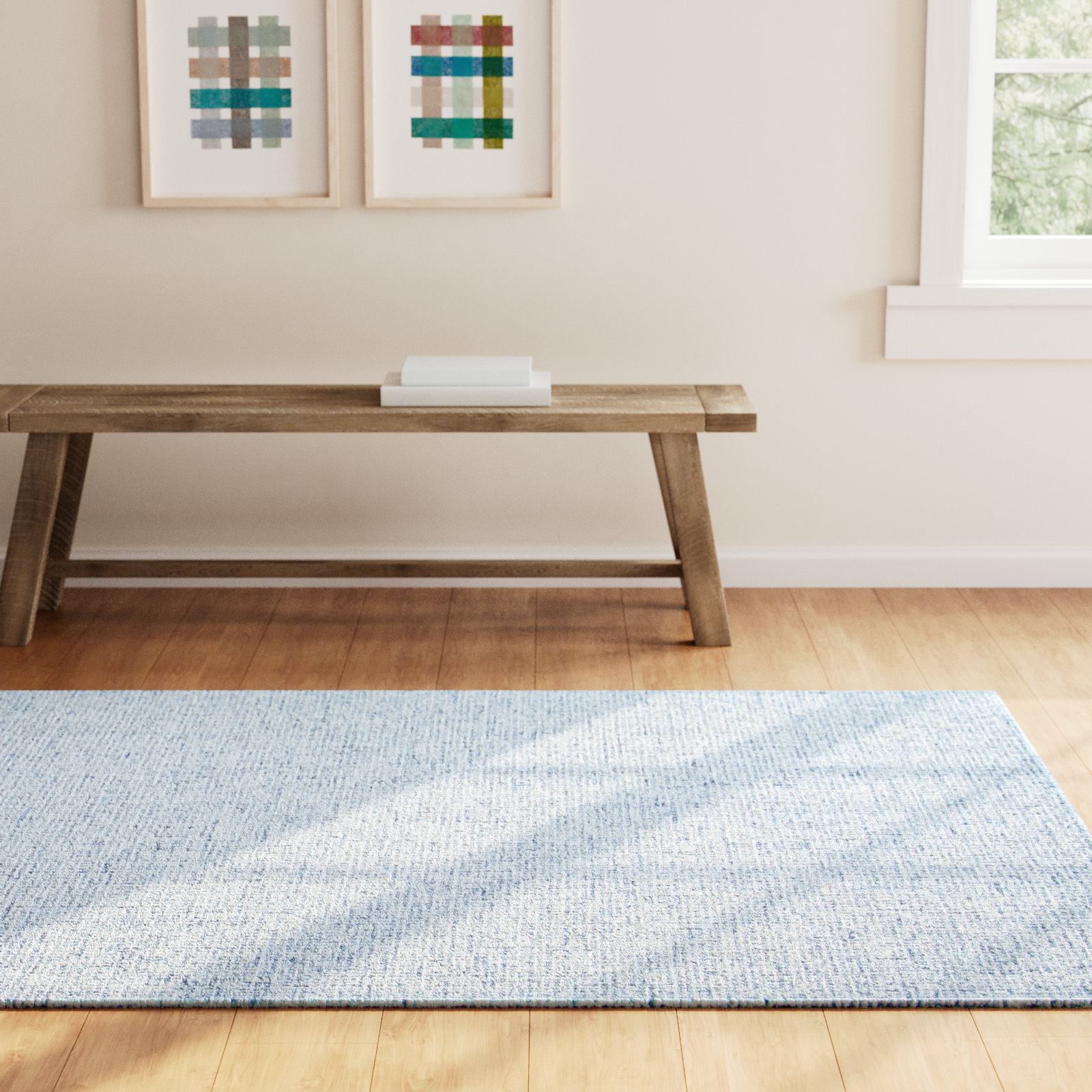 Britley Hand-Tufted Geometric Wool Rug, Rectangle 3' x 5'