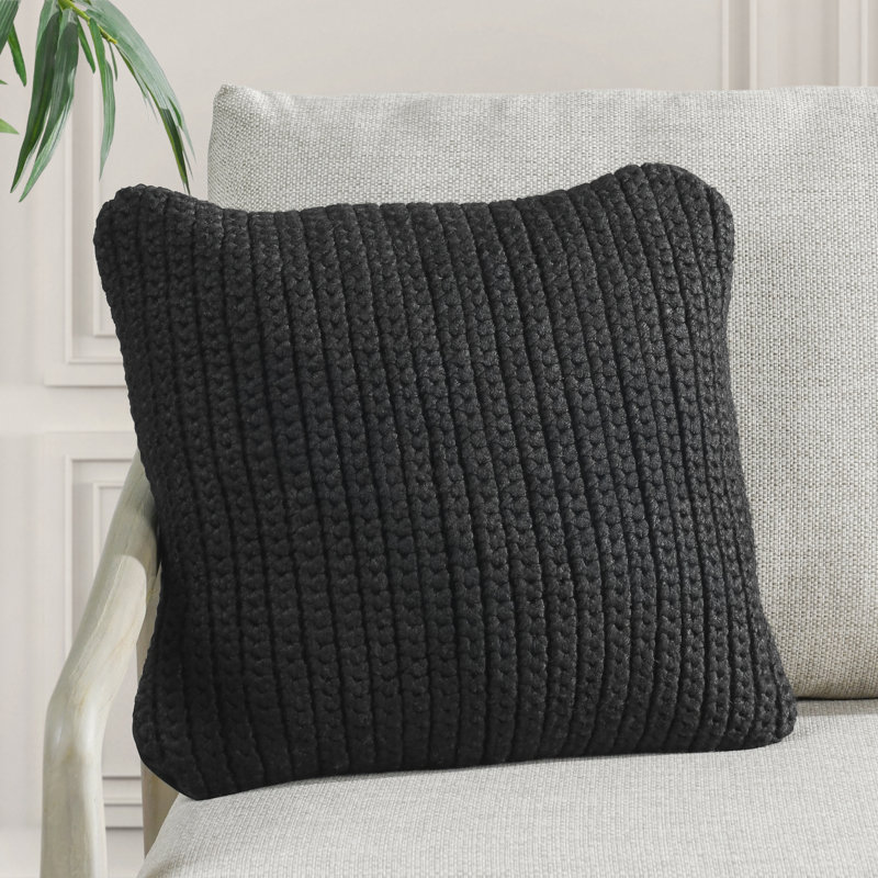 Coussin d'extérieur Prism Performance, H 22 po x l 22 po, Carrée, Noir
