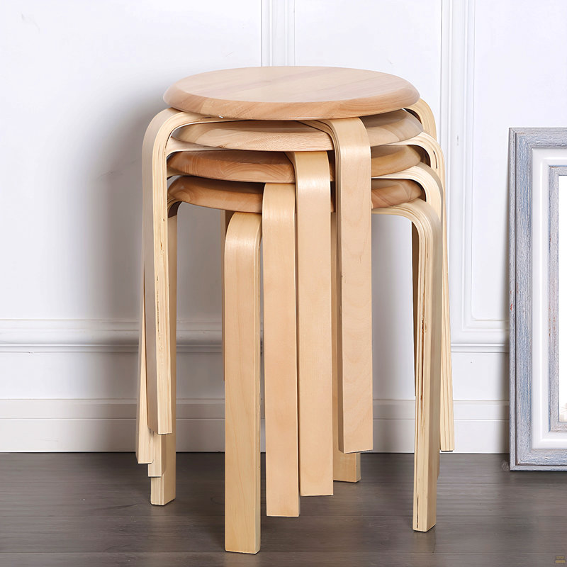 Ensemble de 4 tabourets empilables empilables sans dossier 18 po