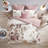 8 Piece Cotton Printed Comforter Set Blush