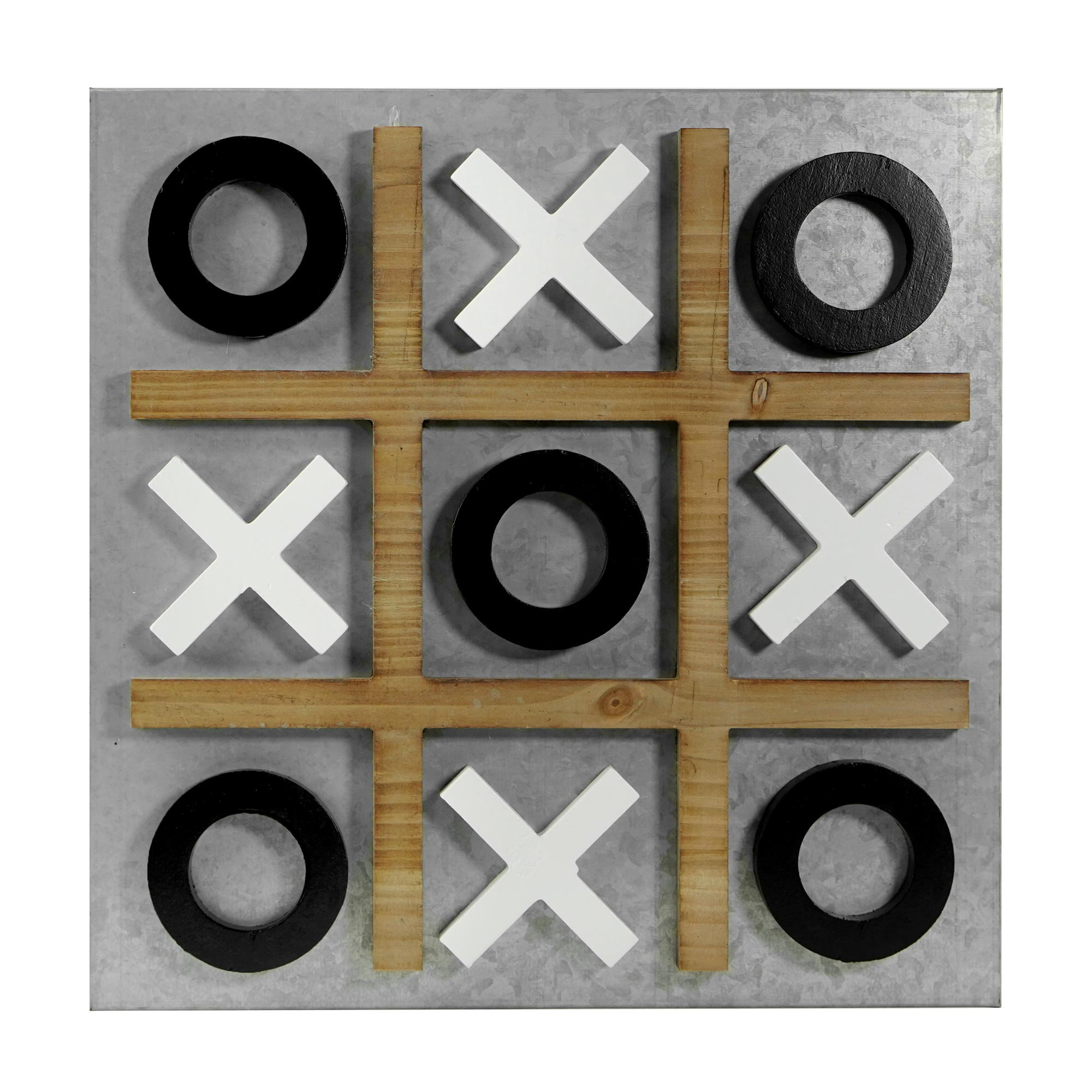 XEFINAL Wood Magnetic Tic Tac Toe Wall-Mount Game Fun Tic Tac Toe for Kids and Adults, Wood Board Travel Game Bedroom Playroom Wall Decals Modern