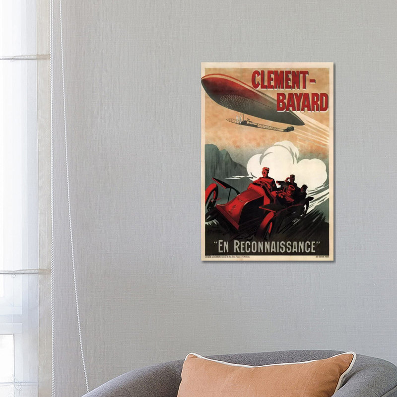 Clement - Bayard (En Reconnaissance) Advertising Vintage Poster by Unknown Artist - Wrapped Canvas Print