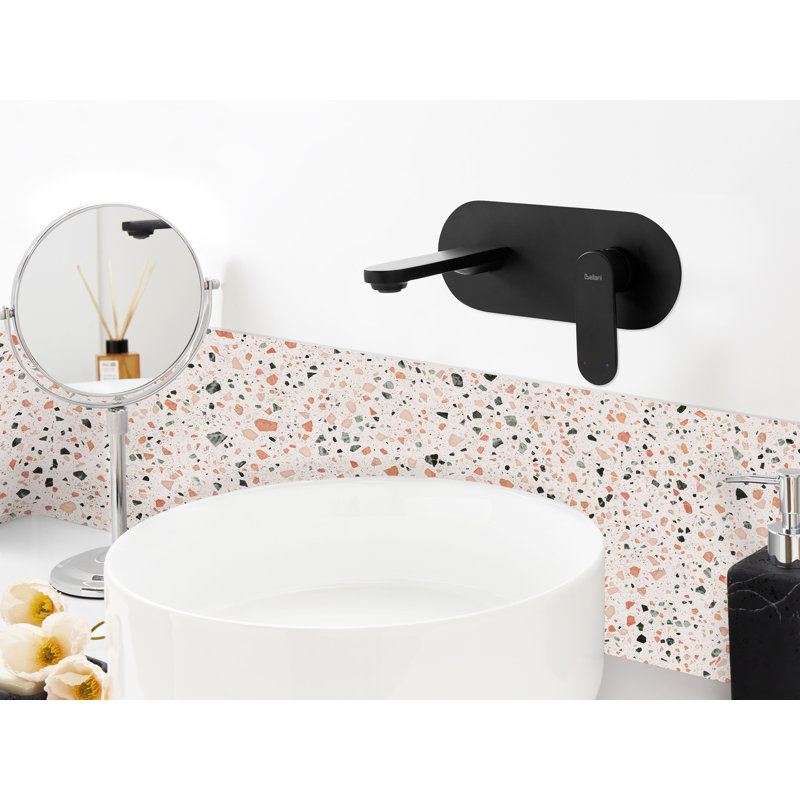 Wall Mounted Basin Mixer Tap Brass, Black