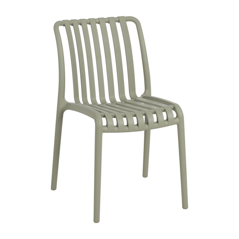 OUTDOOR Stacking Patio Dining Side Chair, Green
