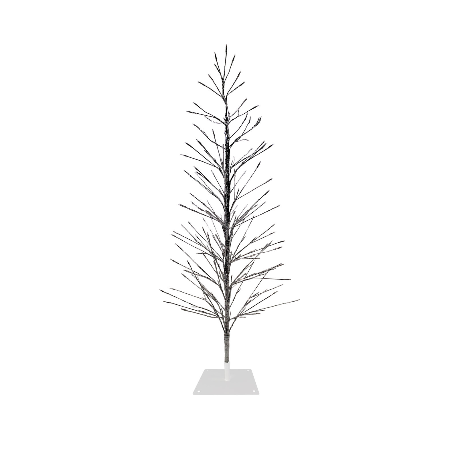 60' Lighted Artificial Cedar Christmas Tree, Clear/White Lights