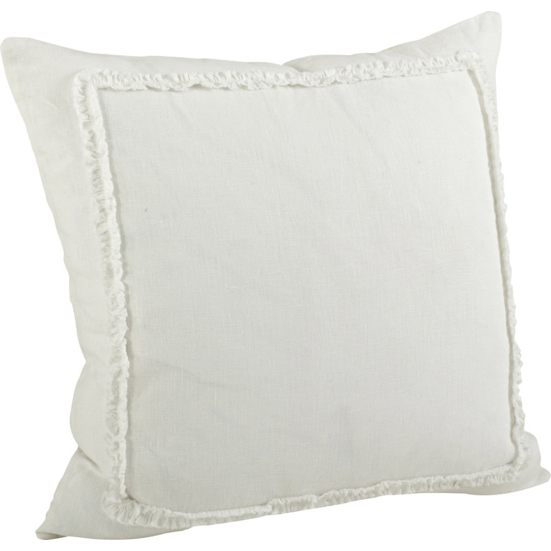 Arquit Joseph Square Cotton Pillow Cover & Insert, Ivory