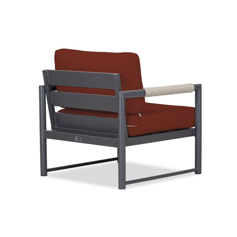 Alto Outdoor Lounge Chair, Cast Silver Sunbrella®, Slate Gray