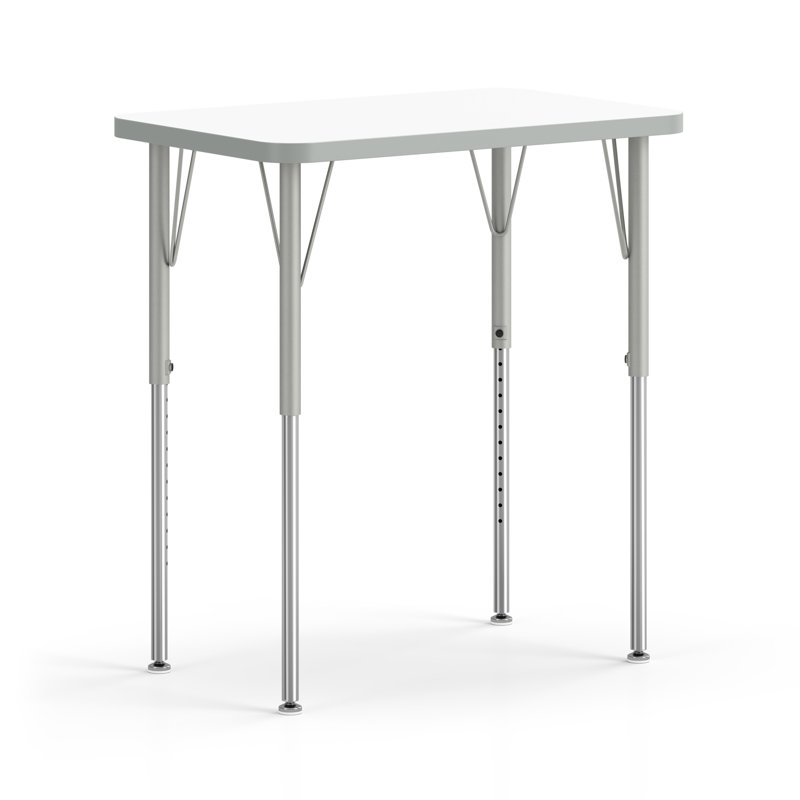 Build Rectangle Particle Board Adjustable Height Collaborative Desk, White