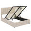 Lit plateforme tapissier luxueux avec système de rangement à levage hydraulique-261372971-261372970