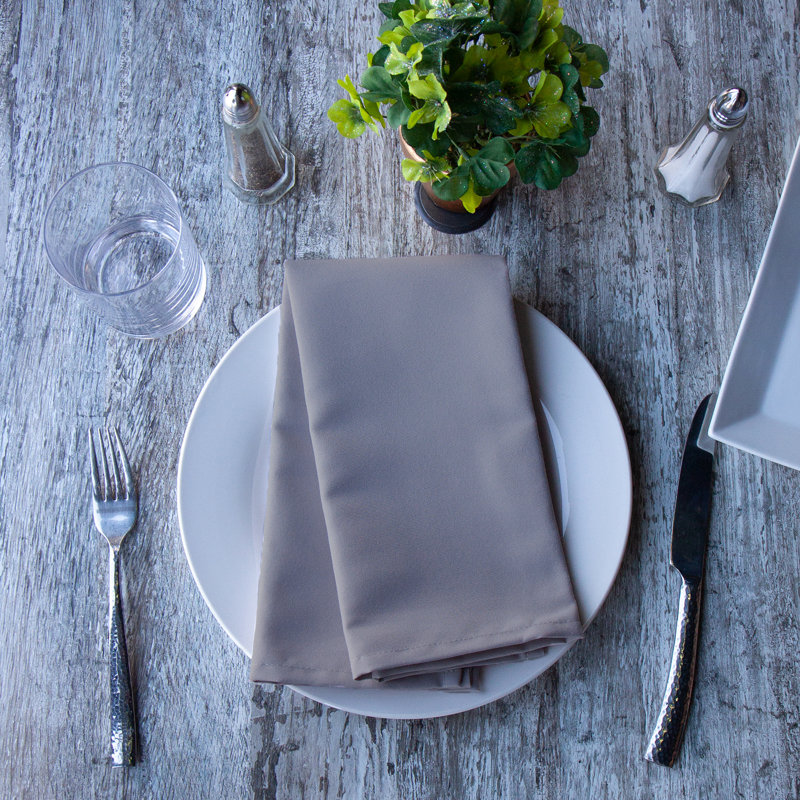 Polyester Square Napkin, Dark Gray