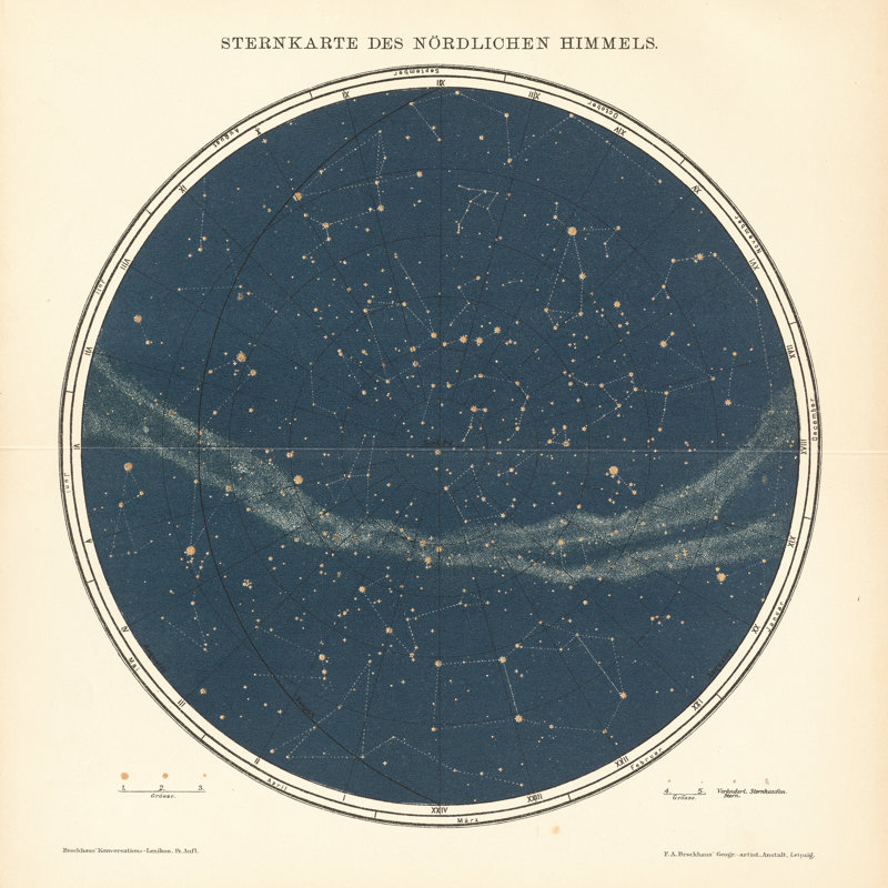 Celestial Sphere North by Wild Apple Portfolio - Wrapped Canvas Print, 51cm H x 51cm W
