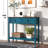 Farmhouse Style Console Table with 2 Drawers and Shelf Rustic Entryway Sofa Table Finish for Room-1865617400