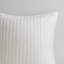 Housse de couette double / grand en coton, à rayures et revers avec cravate intérieure Housse de couette double / grand, rayures brodées sur fond naturel réversible