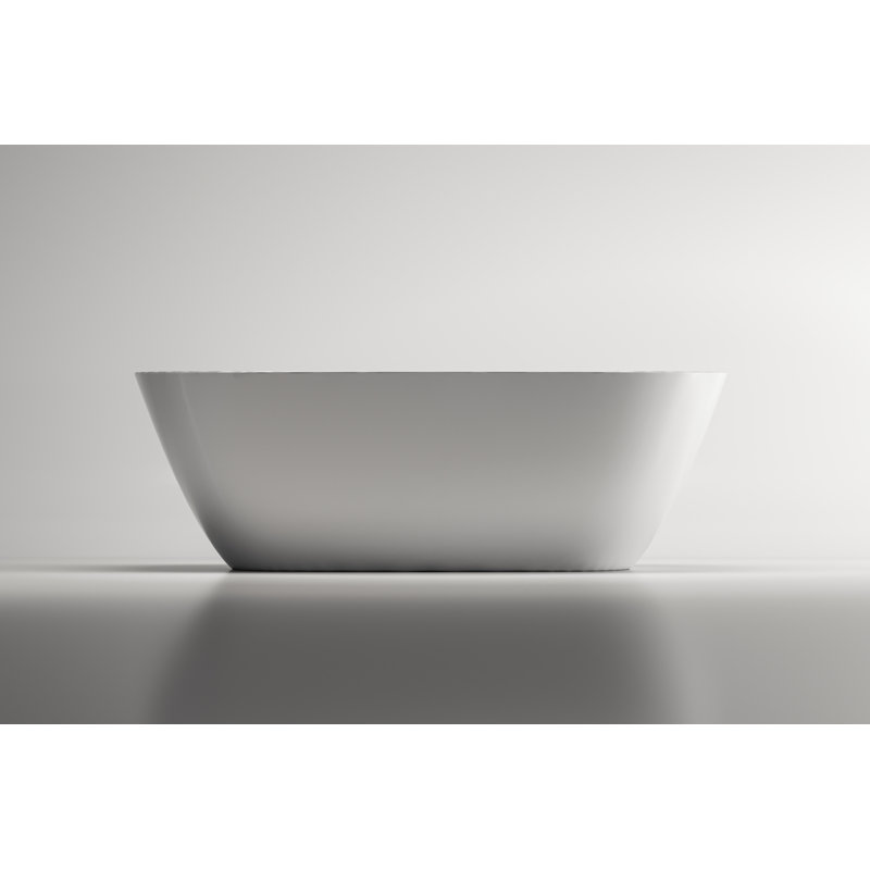 Lussari 60" x 28" Freestanding Soaking Bathtub, Matte White