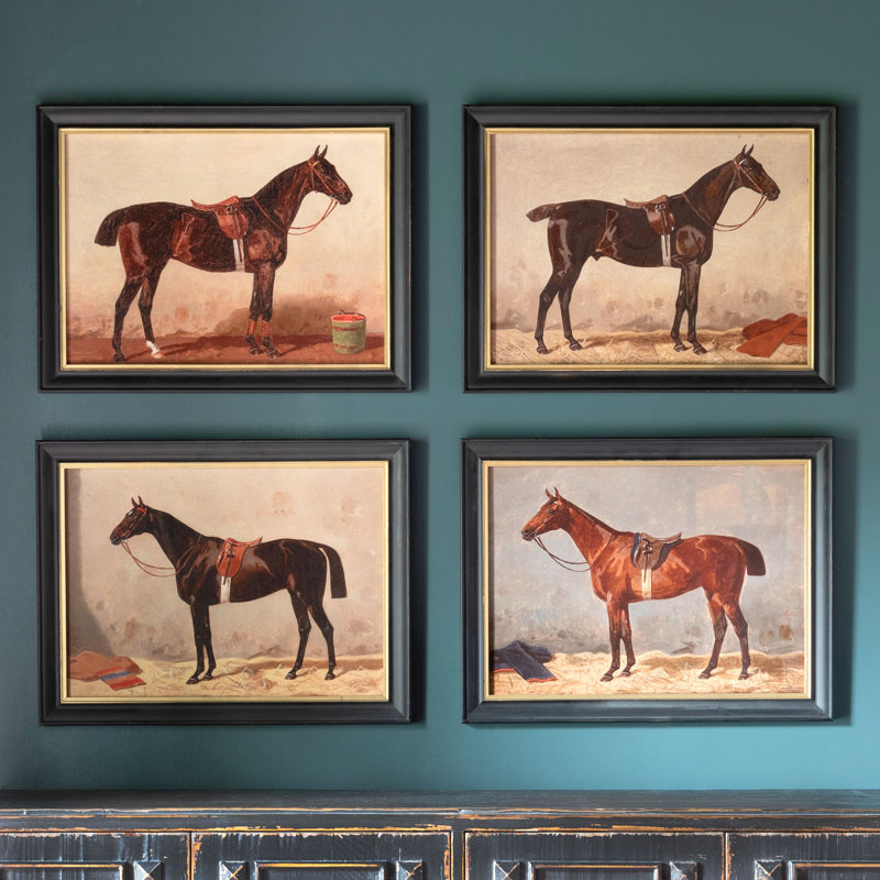 English Riding Horses Framed Print