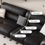 Causeuse-coussin modulable noire en cuir véritable