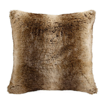 Faux Wolf Fur Pillow Cover