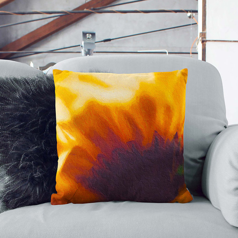 Petals of a Flower Cushion with Filling, 55cm H x 55cm W x 20cm D, Stone