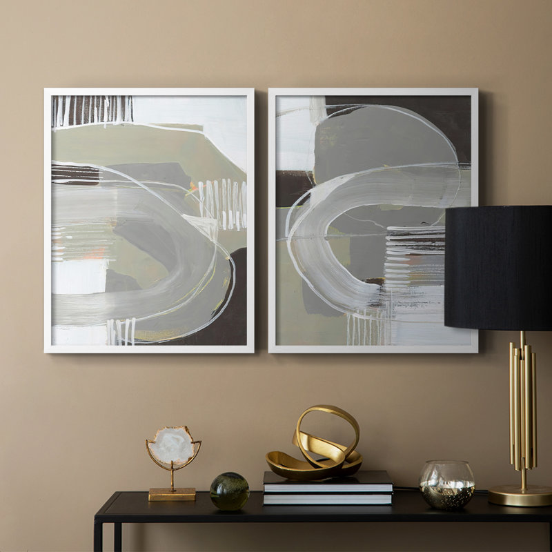 «Arching Neutrals I», reproduction encadrée de qualité supérieure - prête à être accrochée - aucun clou requis - aucun clou requis