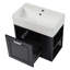 Meuble-lavabo de salle de bain avec lavabo, armoire flottante murale, grand tiroir et tablette réglable-1140786010
