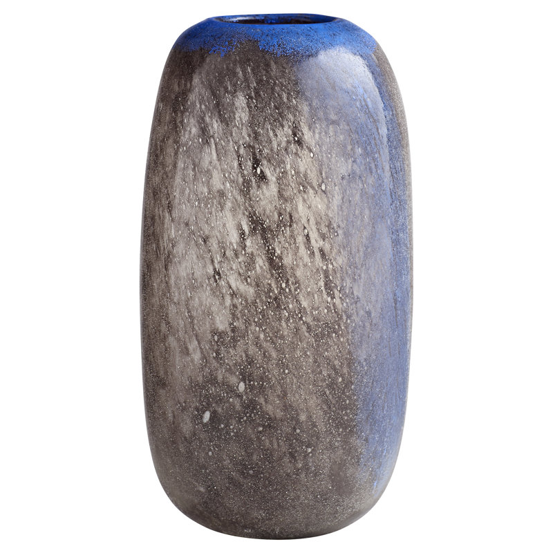 Bluesposion Glass Table Vase, 10" H x 4.75" W x 4.75" D