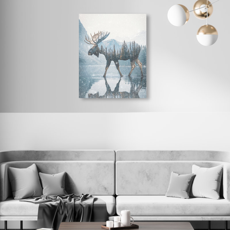 Forest Moose I Print by Oliver Gal, 20" H x 16" W, Gallery Wrapped