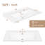 Plateau de meuble-lavabo en céramique blanc, 30 po x 18 po, 3 trous, lavabo inclus en céramique simple, blanc, rebord de 0,98 po, assemblage facile