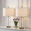 Ensemble de lampes de table en métal et verre 23,25 "Quinita Modern Glam MCM (avec USB) - Funky Modern-169415443