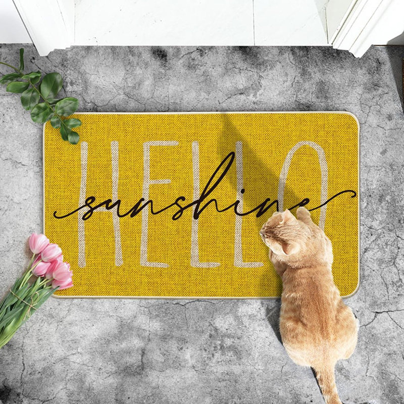 Paillasson jaune Hello Sunshine Summer