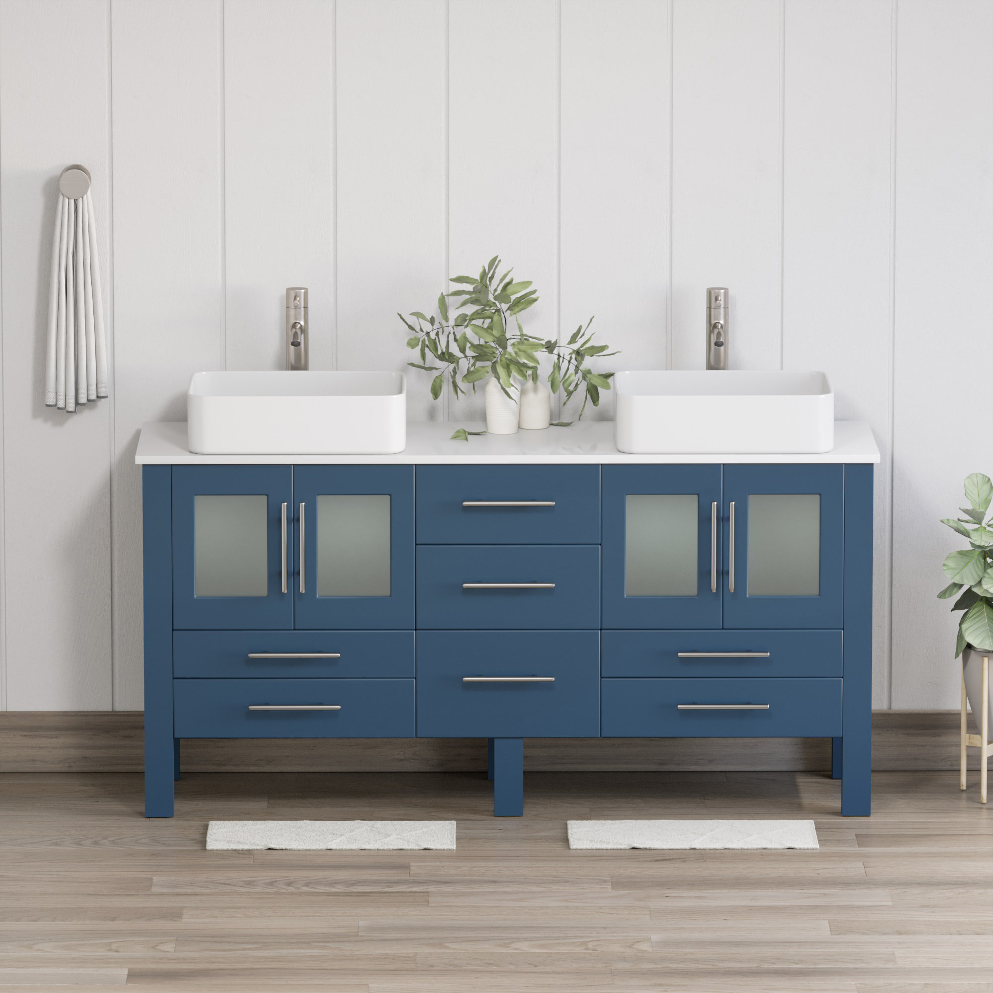 Latitude Run® 63" Double Bathroom Vanity Set | Wayfair