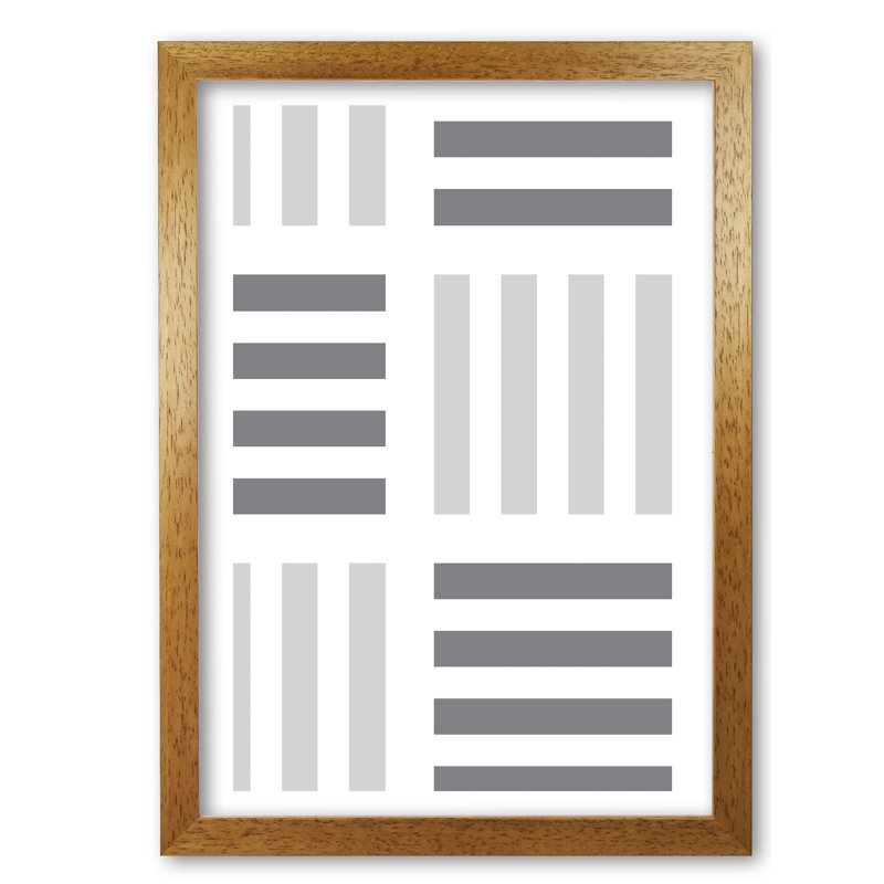 Abstract Patterns 2 - Print, Honey Oak Frame, 85 cm H x 60 cm W x 5 cm D