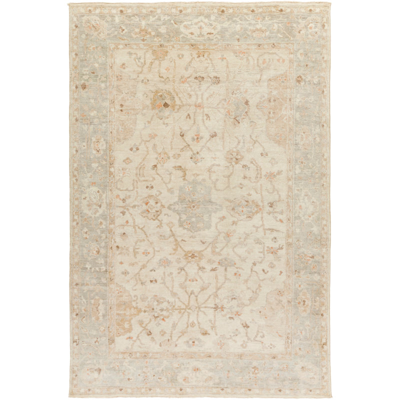 Hardman Wool Oriental Area Rug, Rectangle 6' x 9'