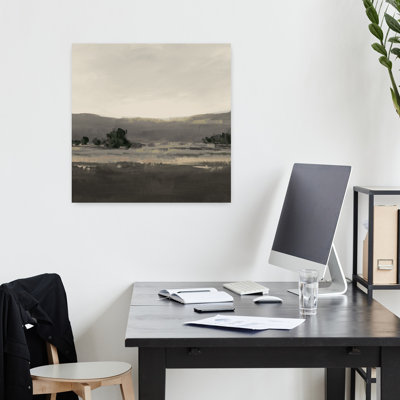 Misty Hillside With Dark Trees II by PI Studio - Wrapped Canvas Print