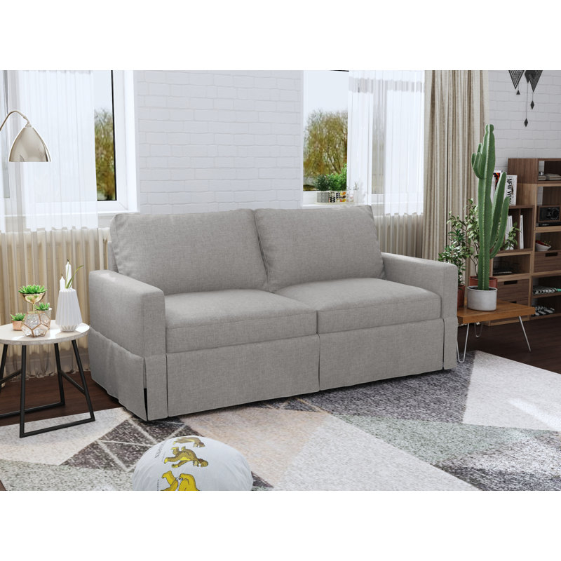 Upholstered 70'' Sofa, Light Gray 100% Polyester