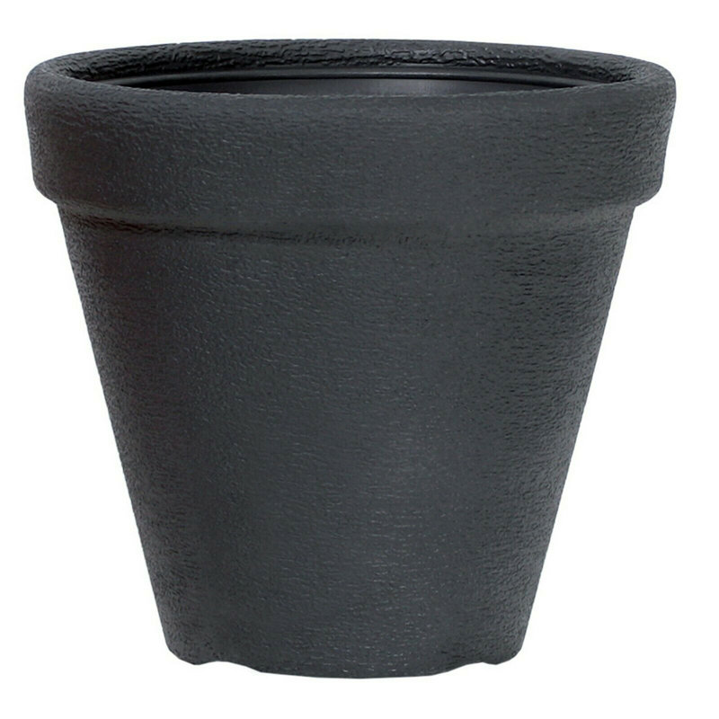 Emmin Pot Planter, Black, 30cm H x 35cm W x 35cm D