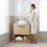 Armoire de meuble-lavabo autoportante de 30 pouces avec 2 portes, contreplaqué (lavabo non inclus) | Idée de cadeau