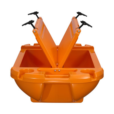 Floating Cooler, 40 QT Floating Ice Chest with Dry Storage & Tow Rope, Premium LLDPE Amphibious Drink Cooler for Water & Land, Cruise Smoothly Stable on Lake, River, Pool, Beach, Kayak, Orange